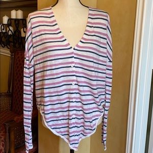 Love Tree striped, front buttons top medium